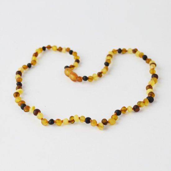 Amber natural necklace raw mix beads